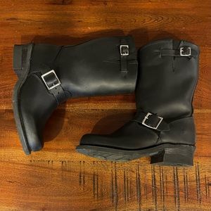 Frye Engineer 12R Black Boot